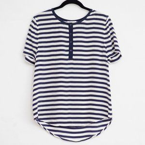 SALE Equipment Femme Women's Stripe Short Sleeve Silk Prescott Top S